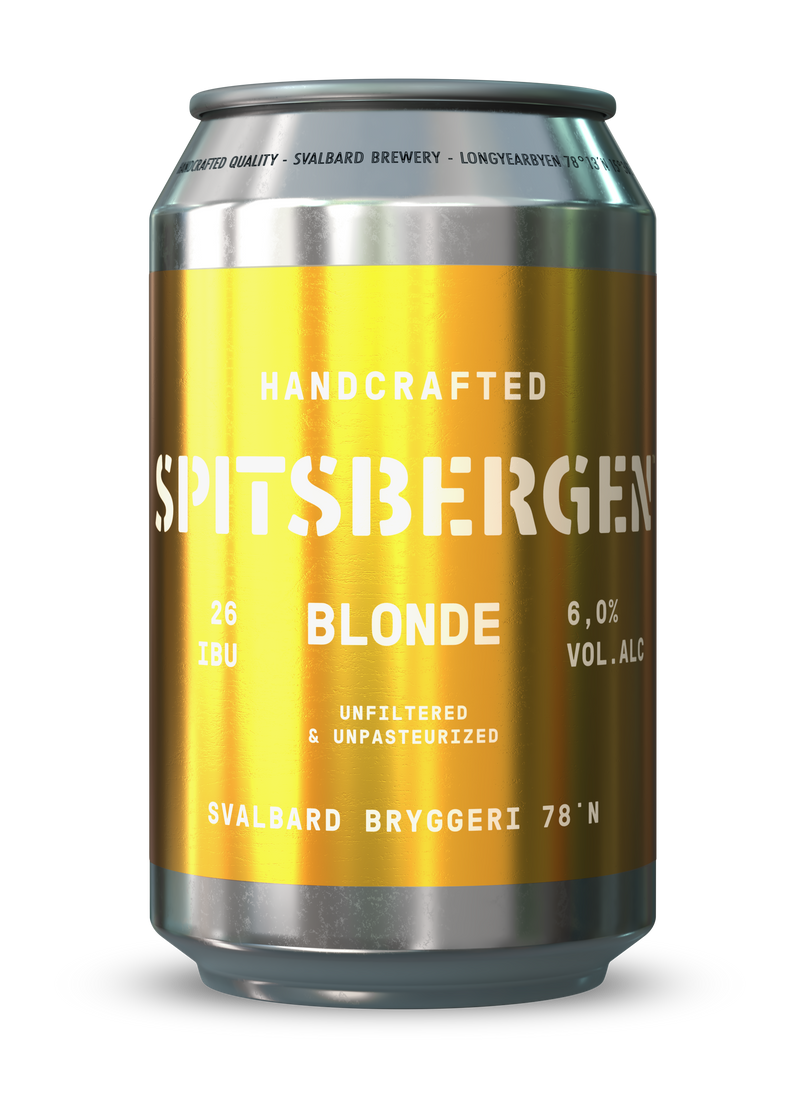 SPITSBERGEN - BLONDE BEER CAN CLOSE UP